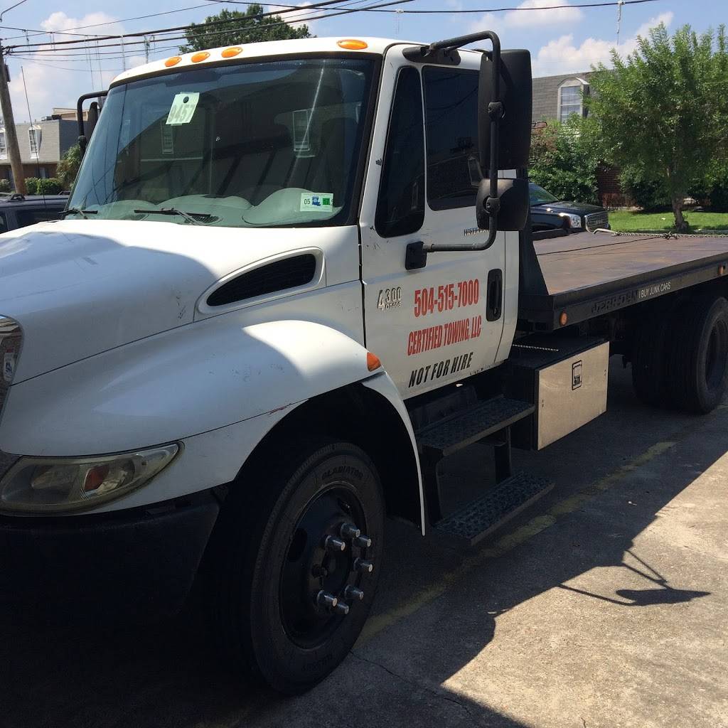 Certified Towing LLC | 2861 Tchoupitoulas St, New Orleans, LA 70115, USA | Phone: (504) 515-7000