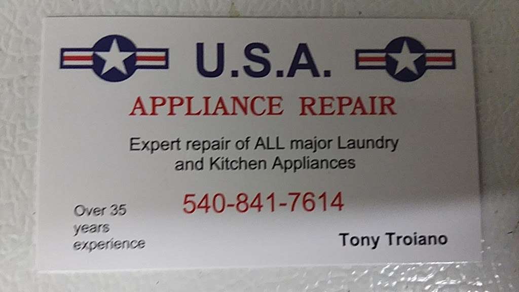 U.S.A. APPLIANCE REPAIR | 1555 Warrenton Rd, Fredericksburg, VA 22406, USA | Phone: (540) 841-7614