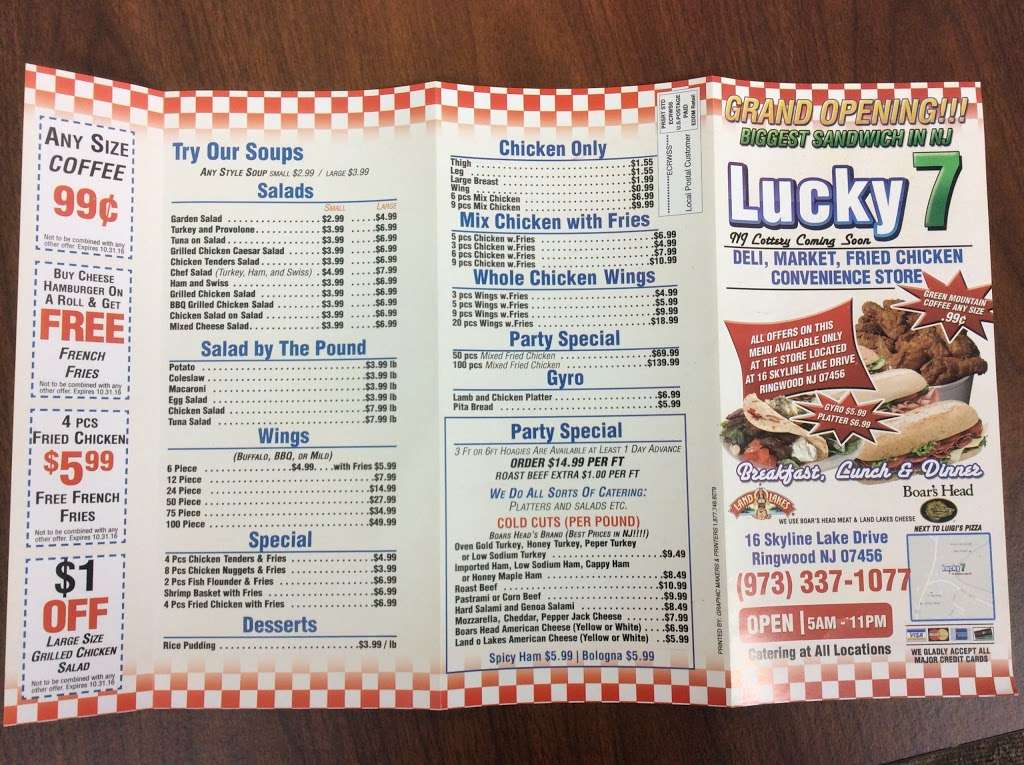 Lucky 7 Deli & Convenience store | 16 Skyline Lakes Dr # 16, Ringwood, NJ 07456 | Phone: (973) 337-1077