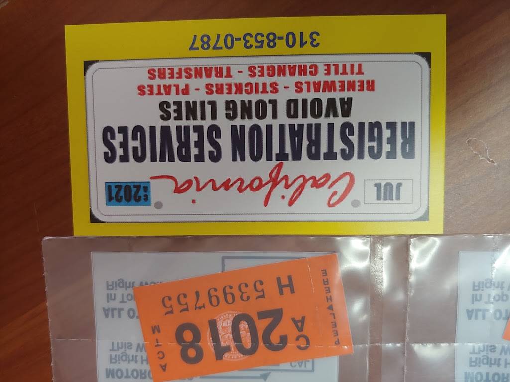 AUTO REGISTRATION SERVICES | 8700 Venice Blvd, Los Angeles, CA 90034, USA | Phone: (310) 853-0787