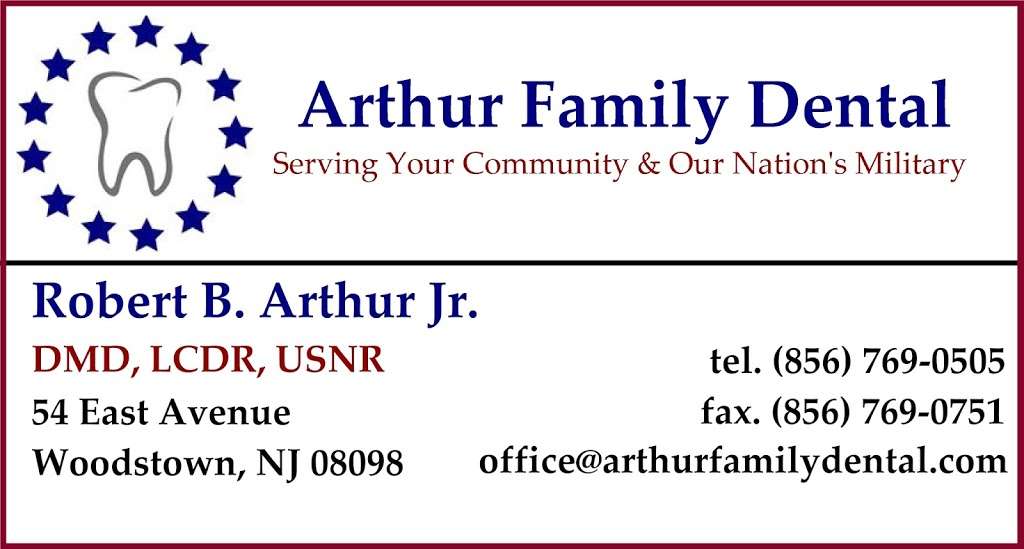 Arthur Family Dental | 54 East Ave, Woodstown, NJ 08098, USA | Phone: (856) 769-0505