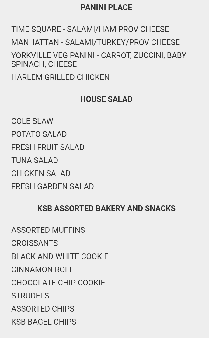 KSB Cafe of New York | 2571 John Milton Dr, Herndon, VA 20171, USA | Phone: (703) 648-1711