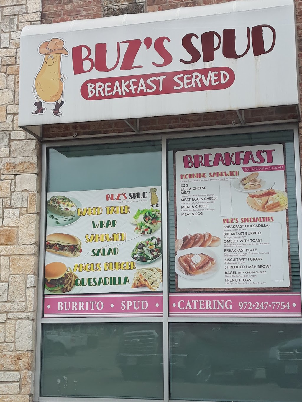 Buzs Spud | 1630 Valwood Pkwy #100, Carrollton, TX 75006, USA | Phone: (972) 247-7754