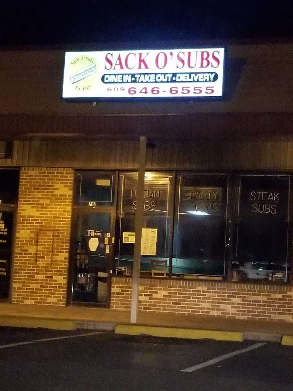 Sack OSubs | 784 White Horse Pike, Absecon, NJ 08201, USA | Phone: (609) 646-6555