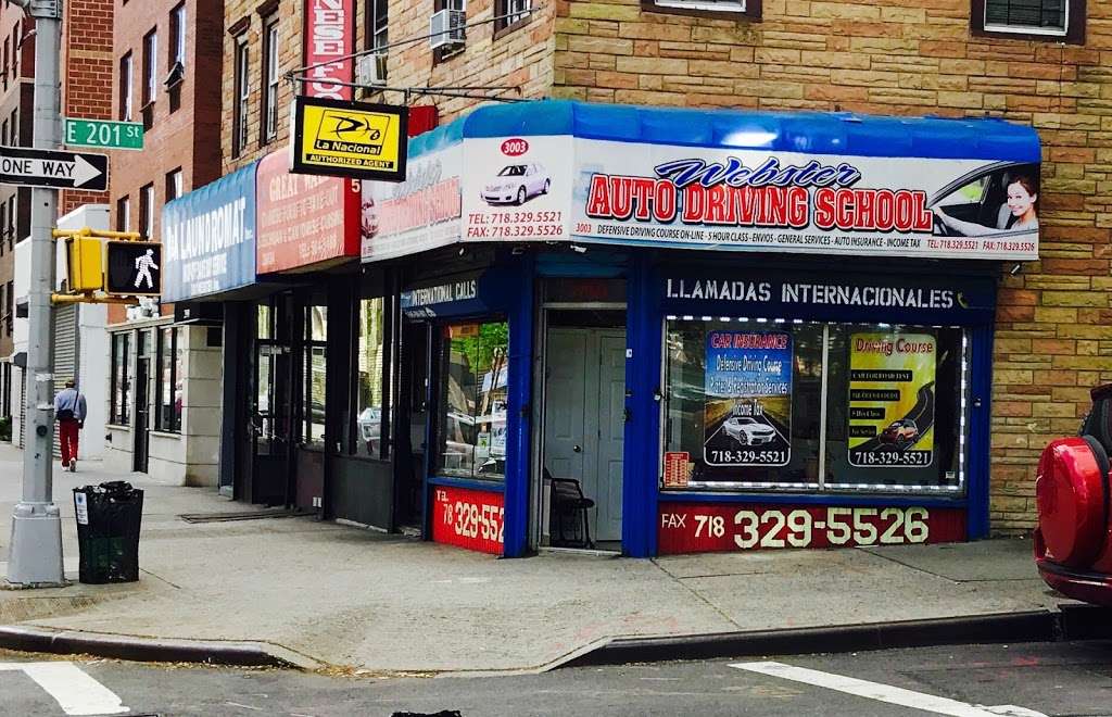 Webster Auto Driving School | 3003 Webster Ave Corner Of 201st St, Bronx, NY 10458, USA | Phone: (718) 329-5521