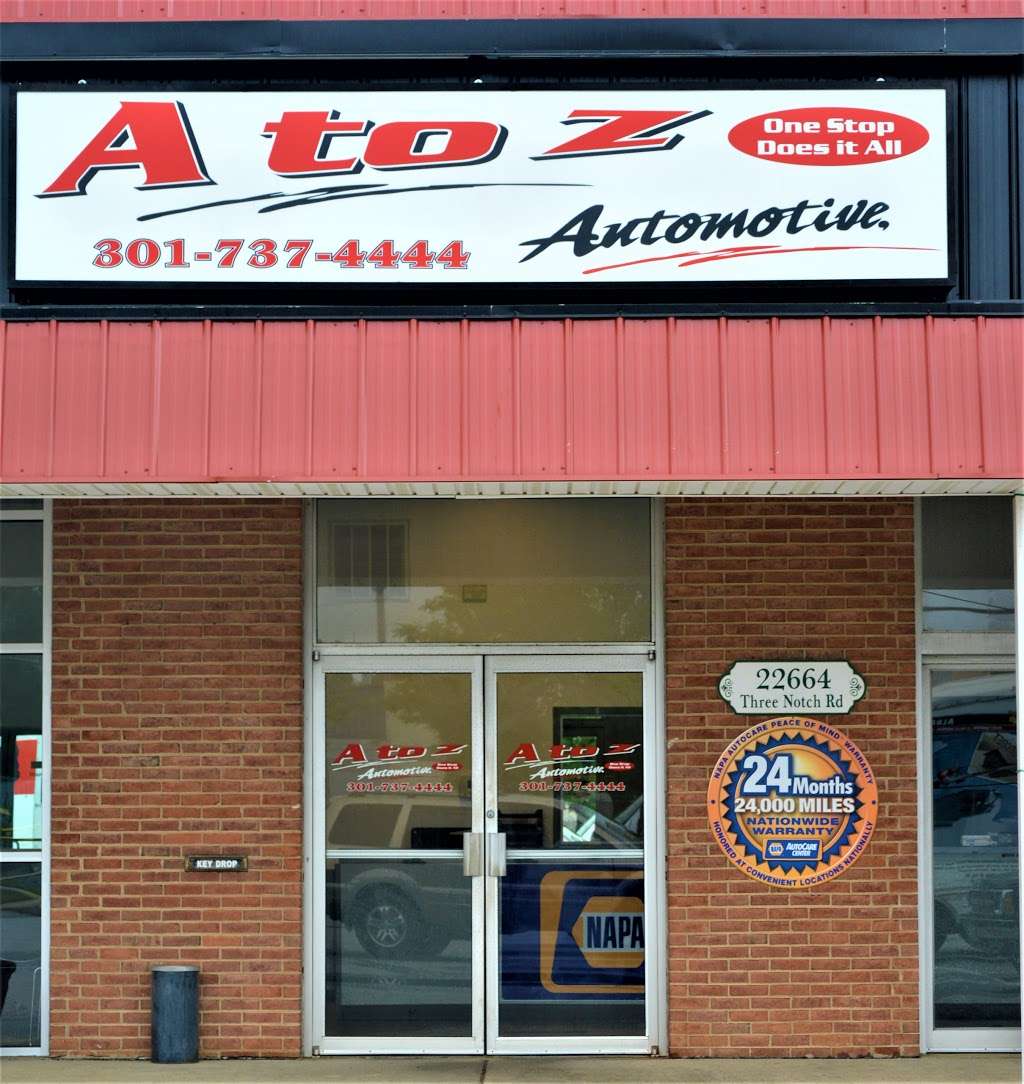 A2Z Automotive | 22664 Three Notch Rd, California, MD 20619 | Phone: (301) 737-4444