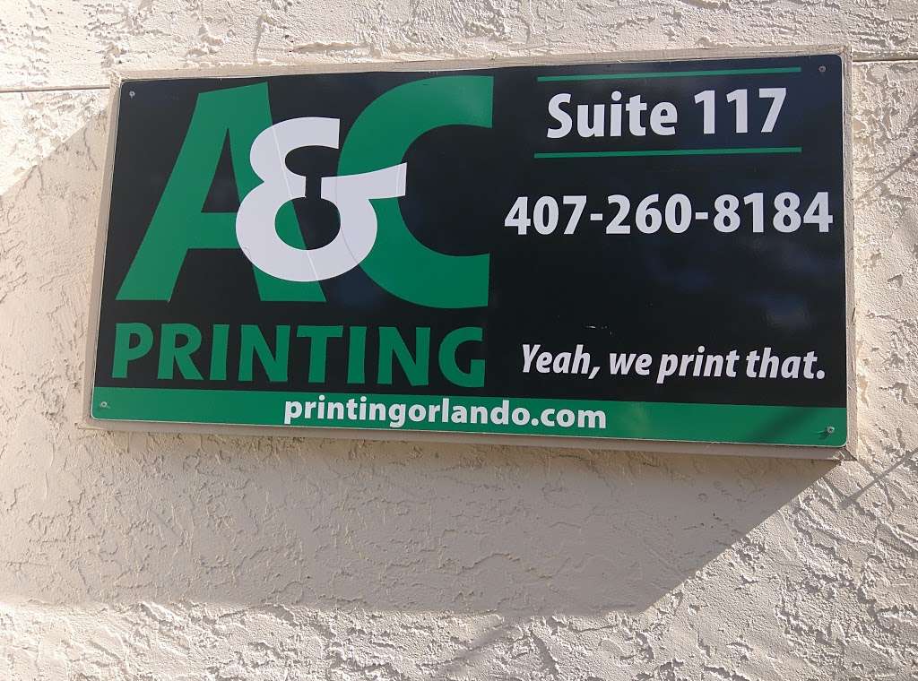 A & C Printing | 174 Semoran Commerce Pl #117, Apopka, FL 32703 | Phone: (407) 260-8184