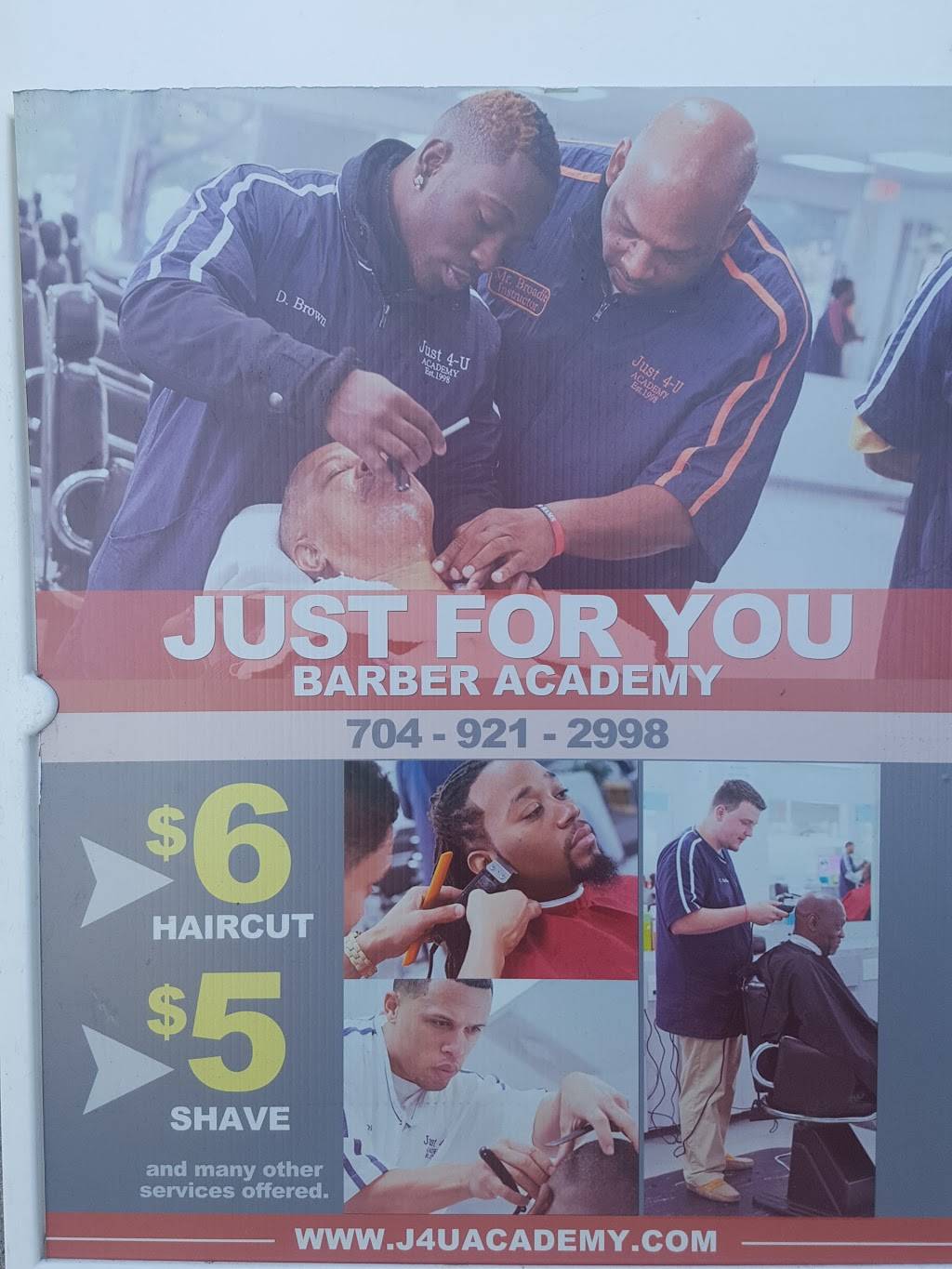 Just for You Barber/Styling Academy | 5108-5 Reagan Dr, Charlotte, NC 28206, USA | Phone: (704) 921-2998