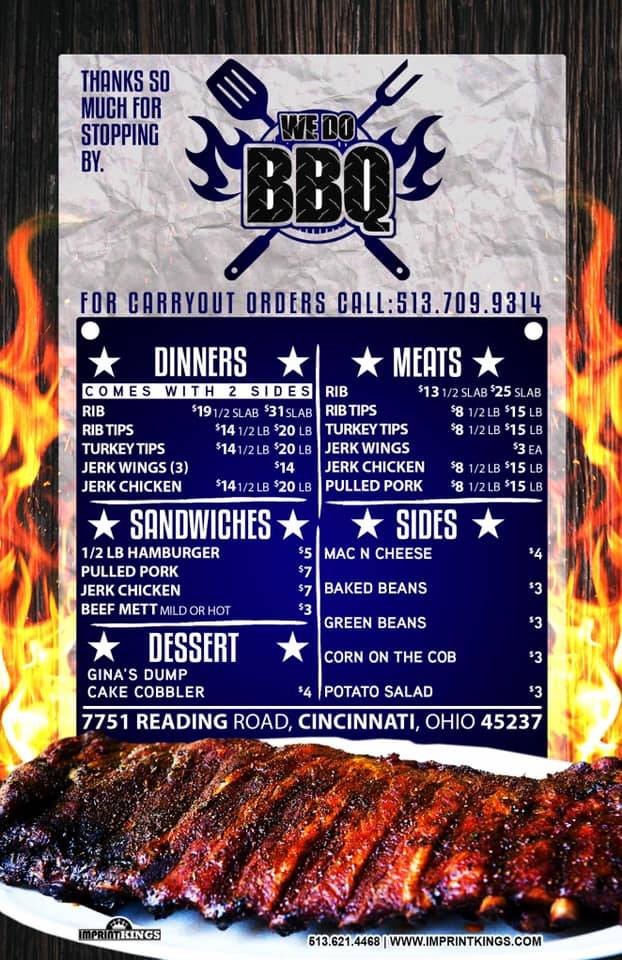 We Do BBQ | 7751 Reading Rd, Cincinnati, OH 45237, USA | Phone: (513) 709-9314