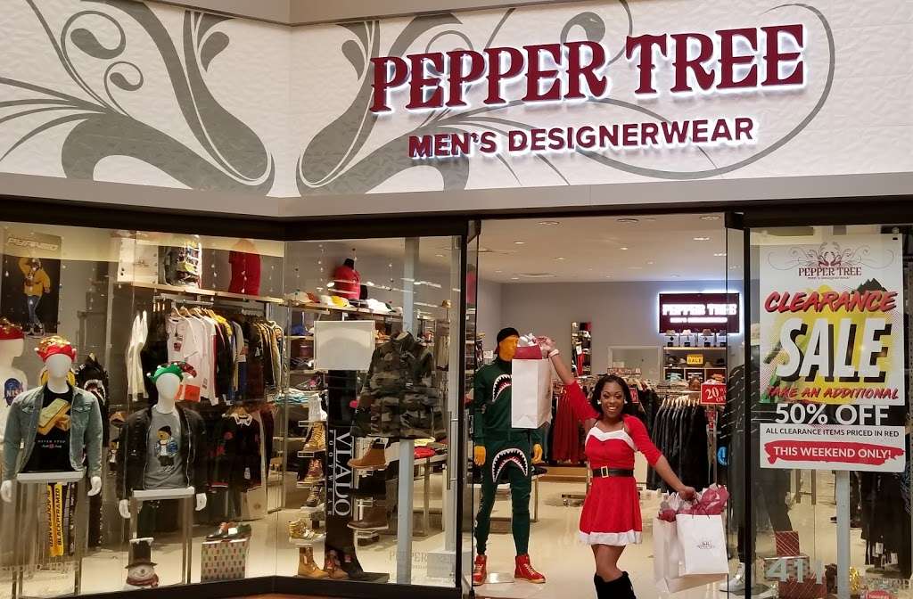 Pepper Tree mens designerwear | Grapevine Mills Mall, Suite 411, Entrance 4, 3000 Grapevine Mills Pkwy, Grapevine, TX 76051, USA | Phone: (214) 285-8733