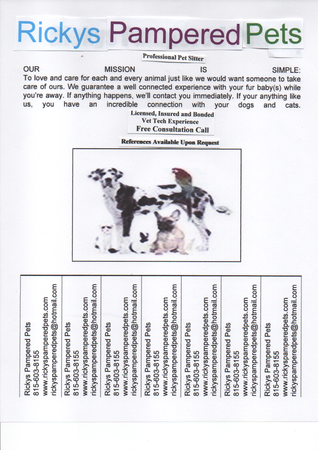 Rickys Pampered Pets | 452 Huntsbridge Rd, Matteson, IL 60443 | Phone: (815) 603-8155