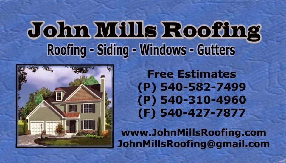 John Mills Roofing | 468 Ferry Rd, Fredericksburg, VA 22405, USA | Phone: (540) 582-7499