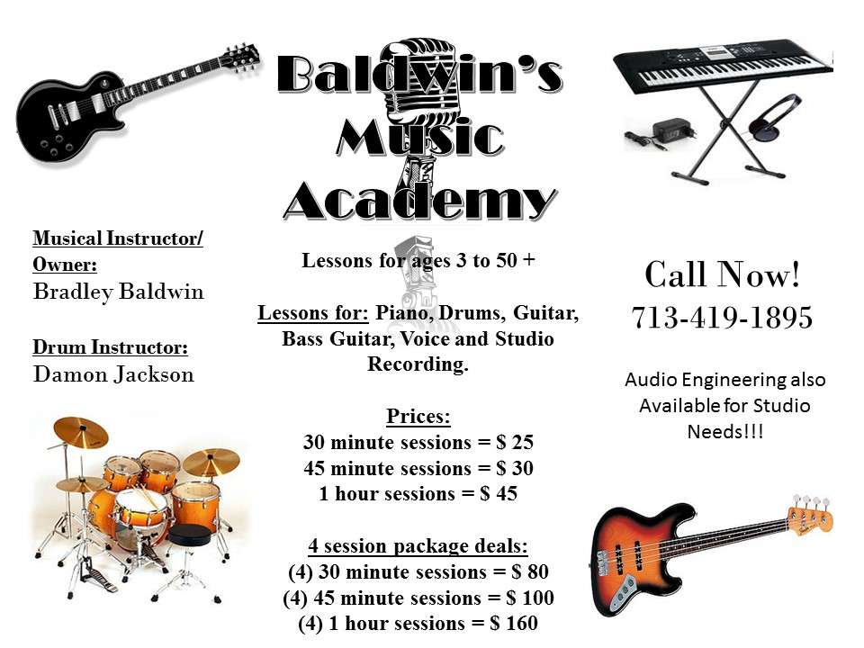 Baldwins Music Academy | 15955 W Hardy Rd #122, Houston, TX 77060, USA | Phone: (713) 419-1895