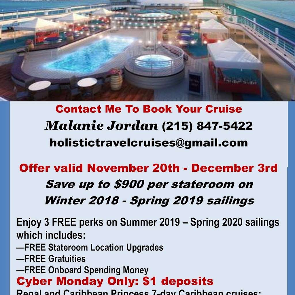 Holistic Travel & Cruises | 4134 US-130 ste c, Beverly, NJ 08010, USA | Phone: (215) 847-5422