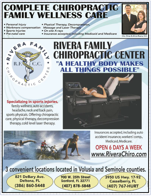 Rivera Family Chiropractic Center | 821 Debary Ave, Deltona, FL 32725, USA | Phone: (386) 860-5448