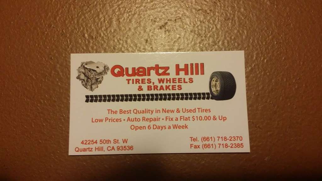 Quartz Hill Tires | 42254 50th St W, Lancaster, CA 93536, USA | Phone: (661) 718-2370