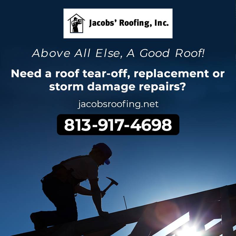 Jacobs Roofing, Inc. | 2216 John Moore Rd, Brandon, FL 33511, USA | Phone: (813) 917-4698