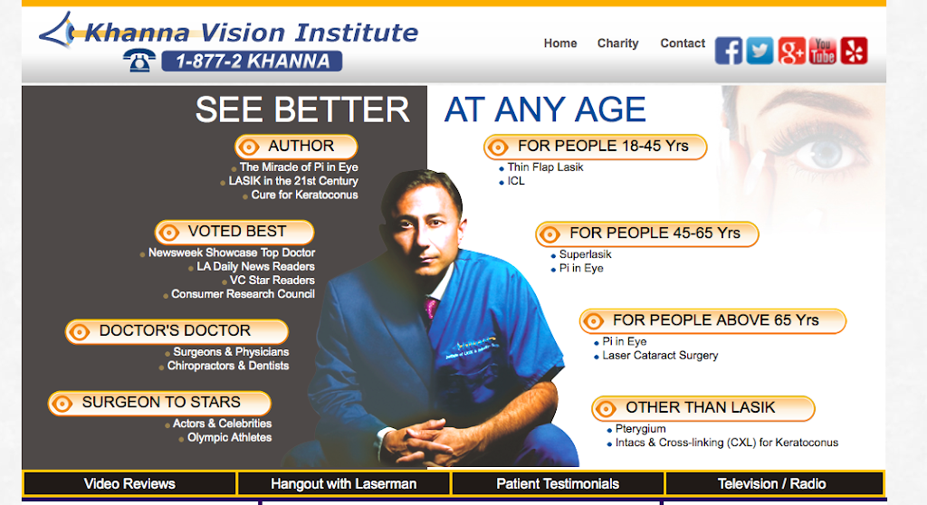 Khanna Vision Institute | 31824 Village Center Rd F, Westlake Village, CA 91361, USA | Phone: (805) 230-2126