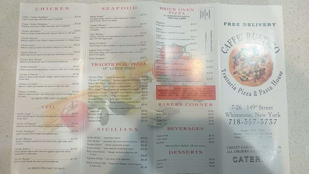 Cafe Rustico | 726 149th St, Whitestone, NY 11357, USA | Phone: (718) 357-3737