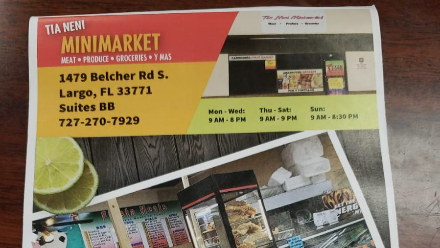 Tia neni Mini Market | 1479 Belcher Rd, Largo, FL 33771, USA | Phone: (727) 223-9118