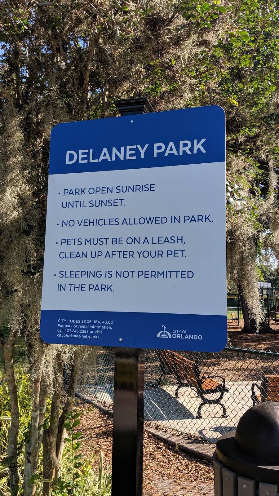 Delaney Park | 400 Richmond St, Orlando, FL 32806, USA | Phone: (407) 246-2283