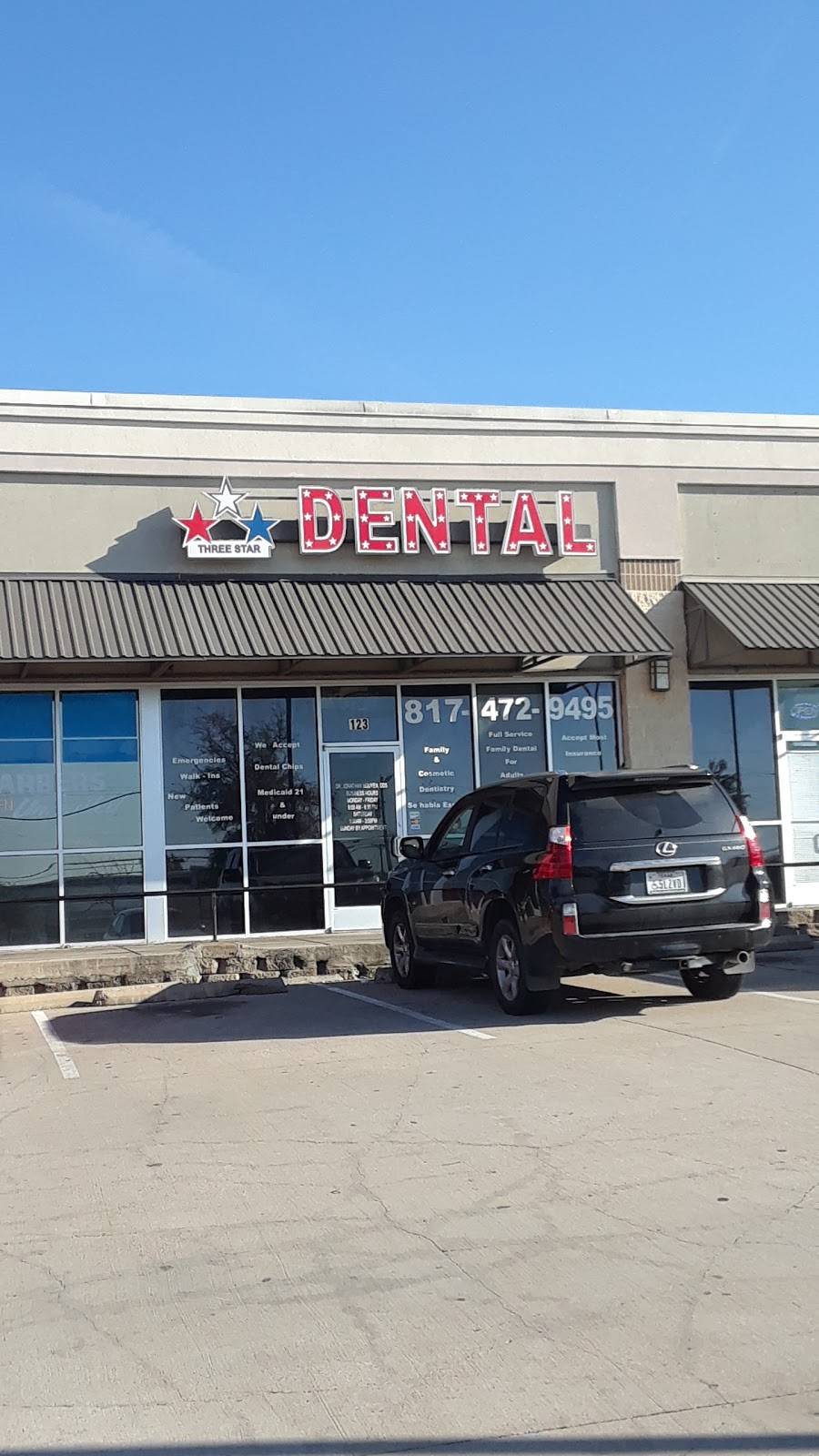 Three Star Dental | 8021 Matlock Rd Ste 123, Arlington, TX 76002 | Phone: (817) 472-9495