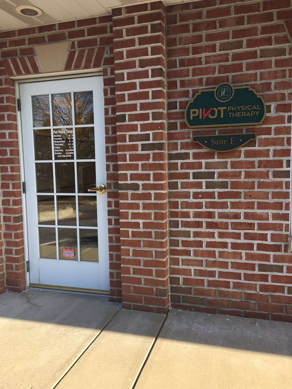 Pivot Physical Therapy | 417 E Baltimore St, Taneytown, MD 21787, USA | Phone: (410) 756-5700