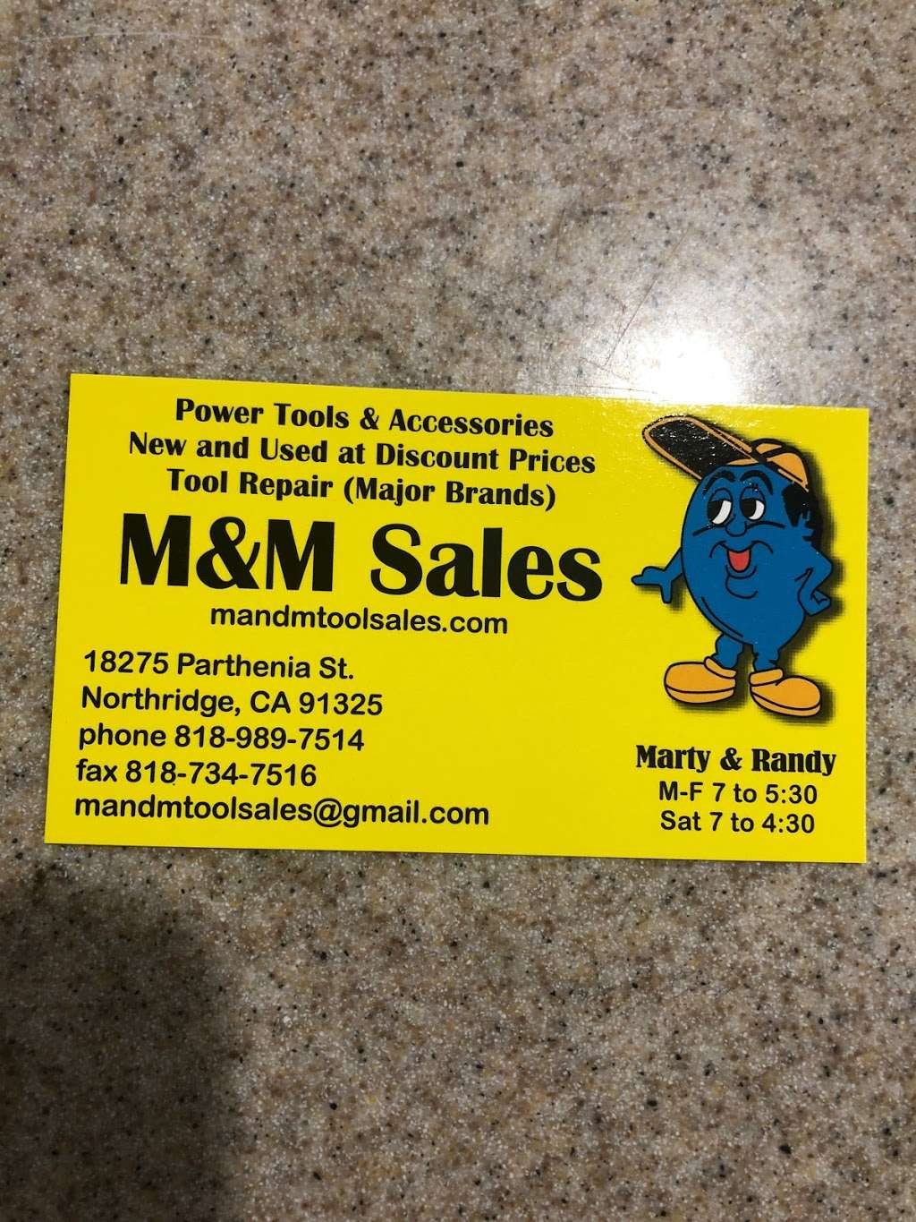M & M Tools | 18275 Parthenia St, Northridge, CA 91325, USA | Phone: (818) 989-7514