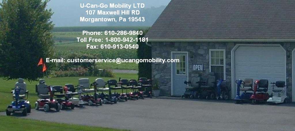 U Can Go Mobility | 107 Maxwell Hill Rd, Morgantown, PA 19543, USA | Phone: (610) 286-9840