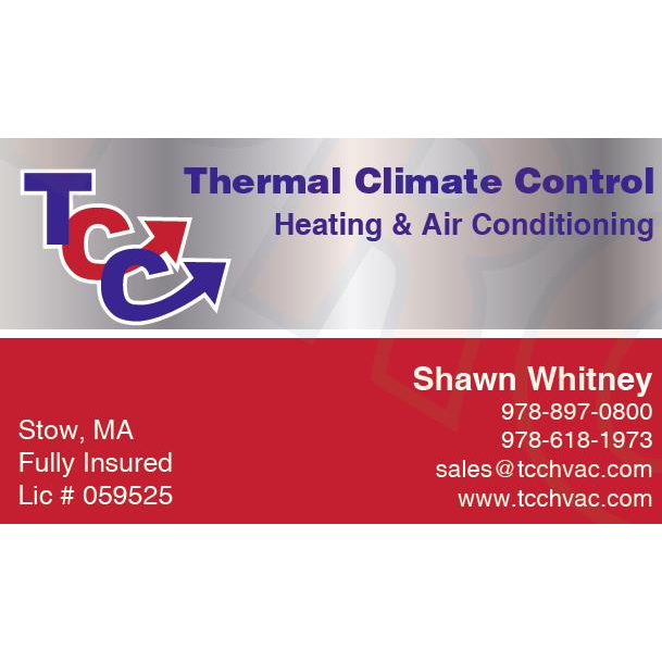 Thermal Climate Control Heating & Air Conditioning | 553 Gleasondale Rd, Stow, MA 01775, USA | Phone: (978) 897-0800