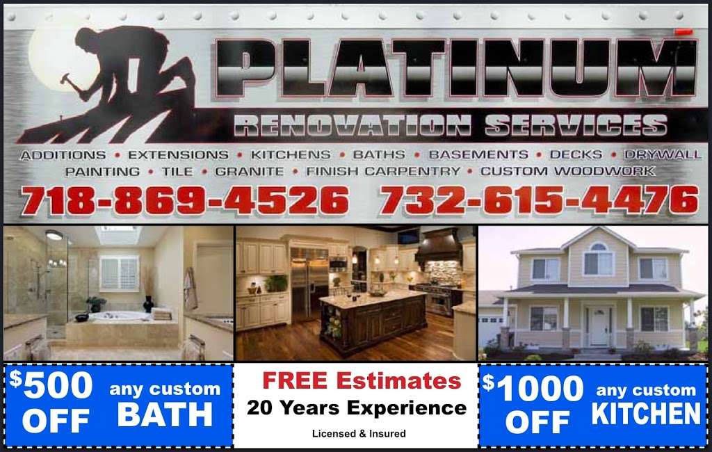 Platinum Renovation Services | 92 Pemberton Ave, Staten Island, NY 10308, USA | Phone: (718) 869-4526