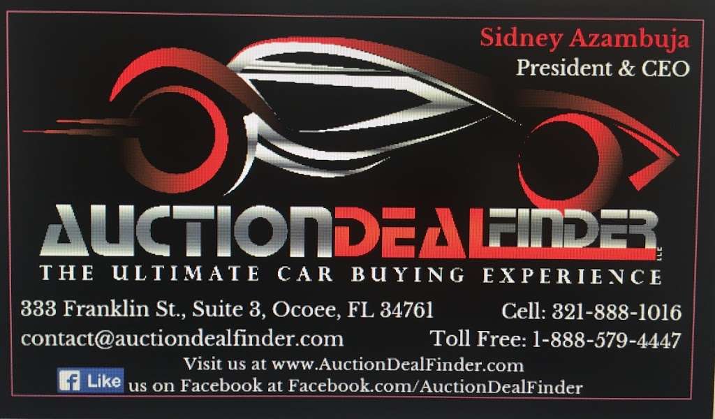 Auction Deal Finder LLC | 333 W Franklin St Suite #3, Ocoee, FL 34761, USA | Phone: (888) 579-4447