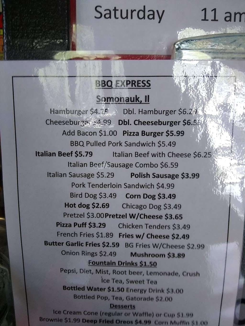 BBQ Express | 105 S Cherry St, Somonauk, IL 60552, USA | Phone: (815) 797-1167