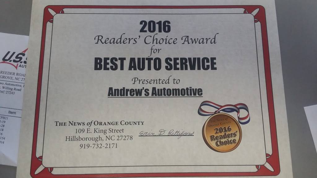 Andrews Automotive LLC | 1400 Phelps Rd, Hillsborough, NC 27278, USA | Phone: (919) 241-4211