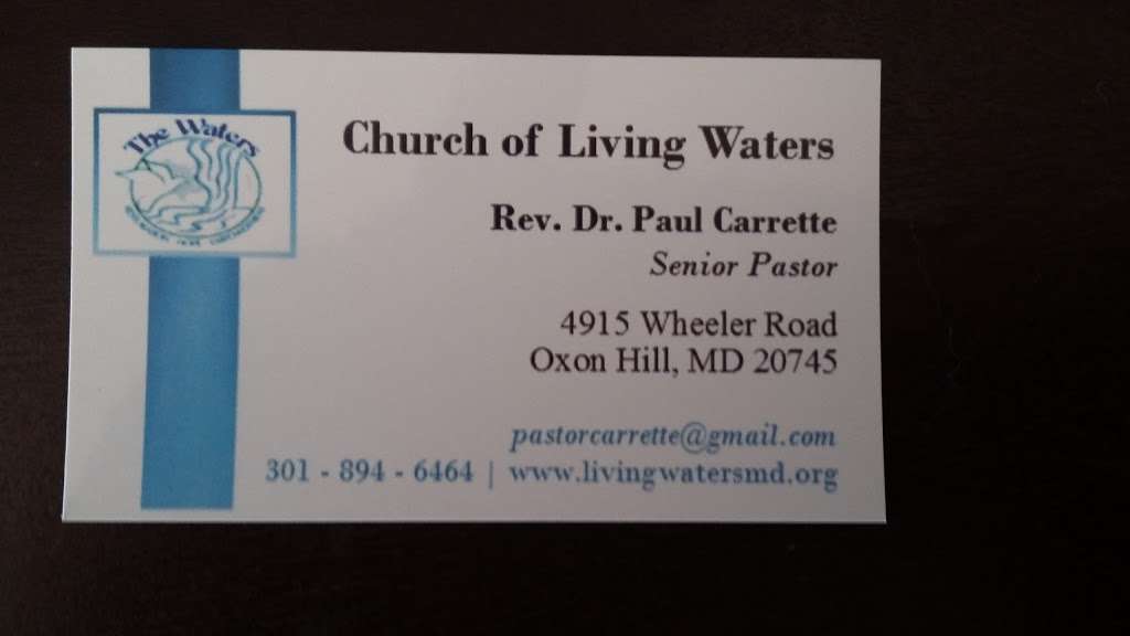 Church of Living Waters | 4915 Wheeler Rd, Oxon Hill, MD 20745, USA | Phone: (301) 894-6464