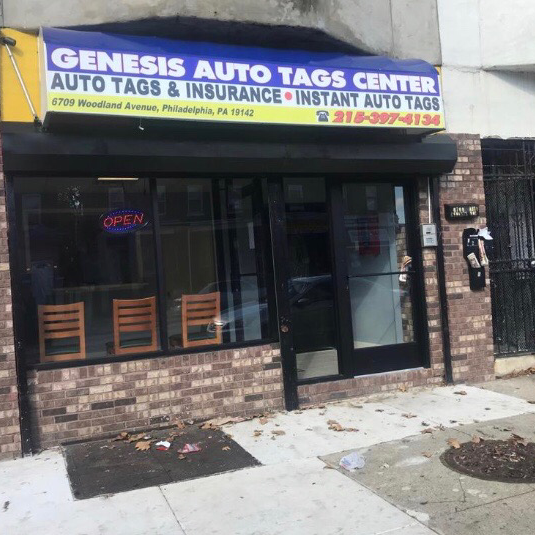 Genesis Auto Tags Center | 6709 Woodland Ave, Philadelphia, PA 19142 | Phone: (215) 397-4134