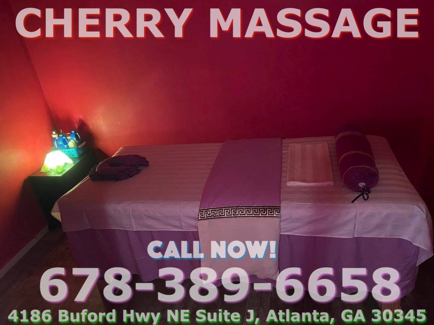 Cherry Massage | 4186 Buford Hwy NE Suite J, Atlanta, GA 30345, United States | Phone: (678) 389-6658