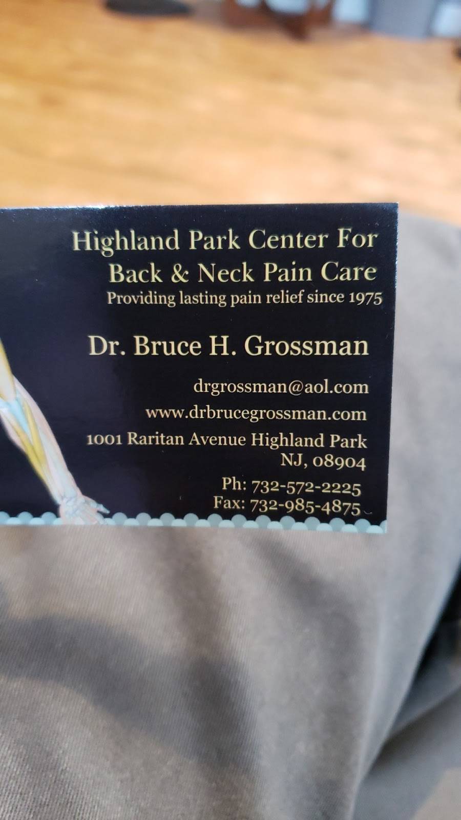 Grossman Chiropractic & Physical Therapy | 1001 Raritan Ave, Highland Park, NJ 08904, USA | Phone: (732) 572-2225