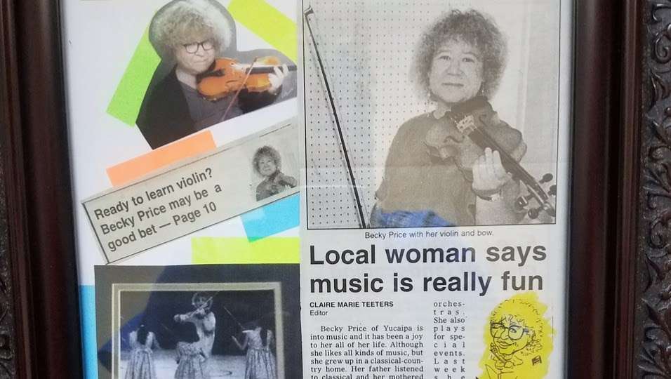 Beckys Violin Studio, Est. 1997 | Sunset Gardens Apartments, #4, 12296 4th St, Yucaipa, CA 92399, USA | Phone: (909) 790-1613