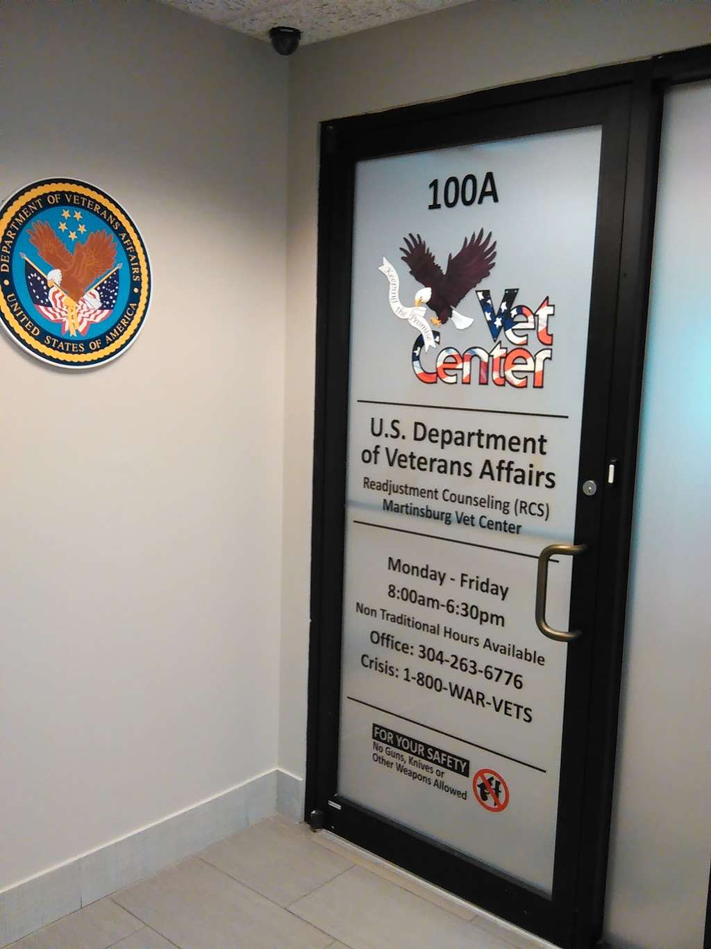 Veterans Affairs Vet Center | 300 Foxcroft Ave, Martinsburg, WV 25401, USA | Phone: (304) 263-6776