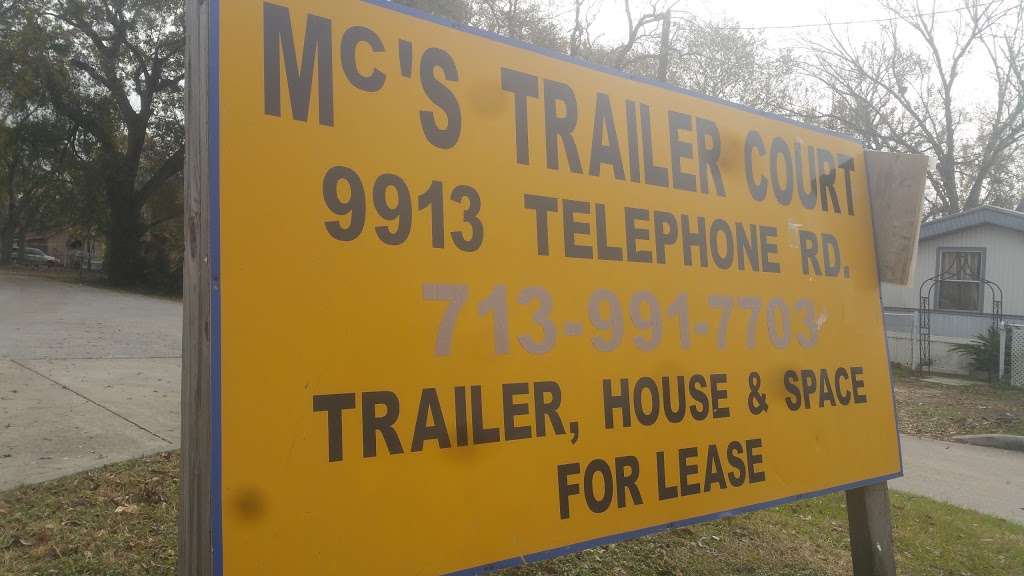 M Cs Trailer Park | 9913 Telephone Rd, Houston, TX 77075 | Phone: (713) 991-7703