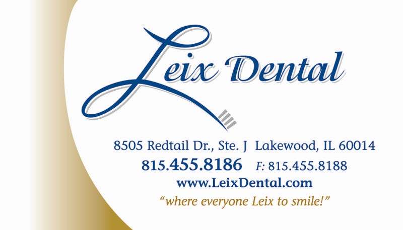 Leix Dental, Dr. Nirvana L. Leix, DDS | 8505 Redtail Dr j, Village of Lakewood, IL 60014 | Phone: (815) 455-8186