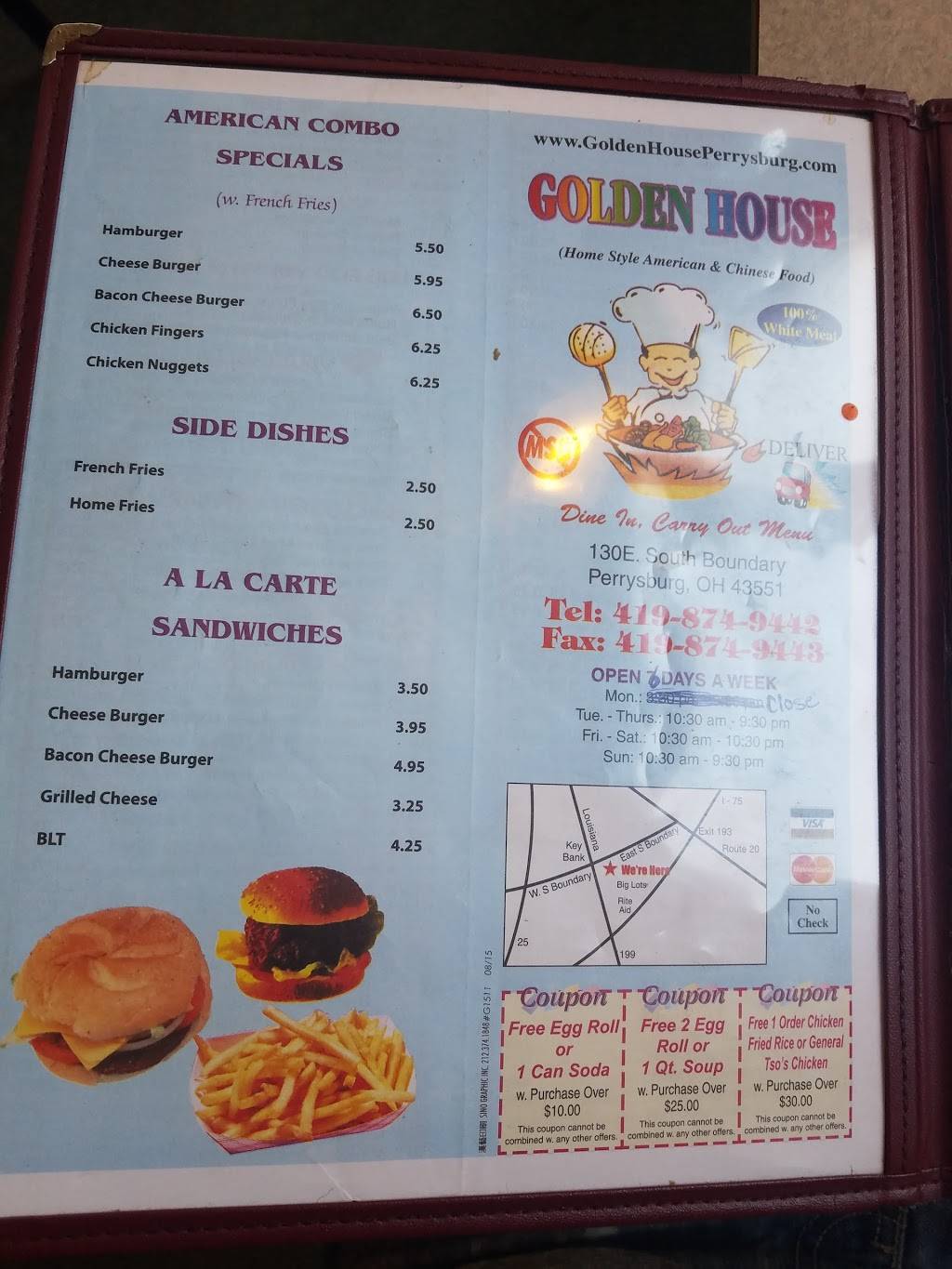 Golden House | 130 E South Boundary St, Perrysburg, OH 43551, USA | Phone: (419) 874-9442