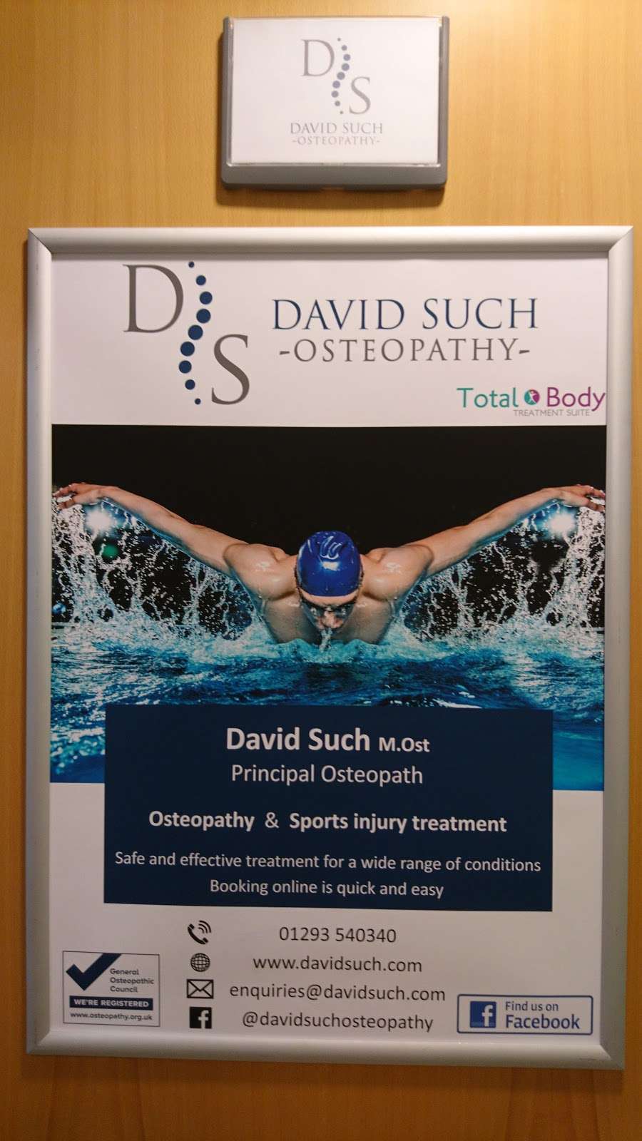 David Such Osteopathy | K2 Crawley Leisure Centre, Pease Pottage Hill, Crawley RH11 9BQ, UK | Phone: 01293 540340