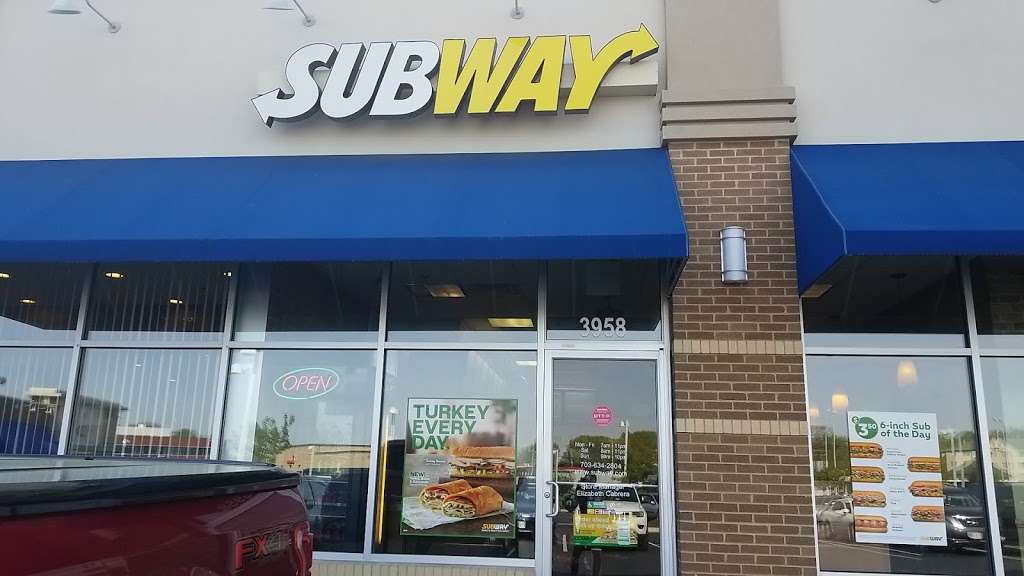 Subway Restaurants | 3958 Fettler Park Dr, Dumfries, VA 22025 | Phone: (703) 634-2804