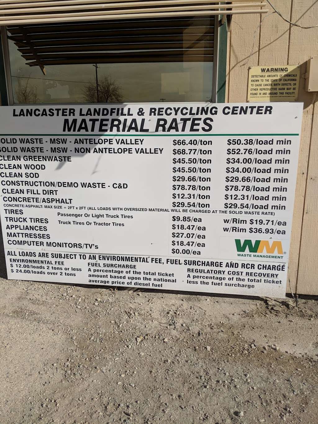 Waste Management - Lancaster Landfill & Recycling Center | 600 E Ave F, Lancaster, CA 93535, USA | Phone: (866) 909-4458