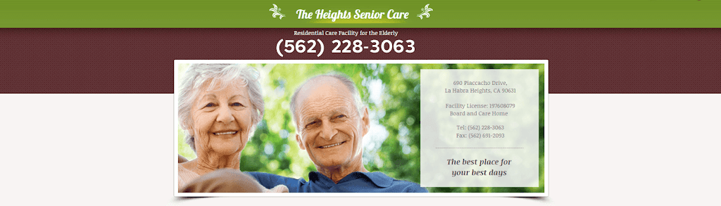 The Heights Senior Care | 690 Picaacho Dr, La Habra Heights, CA 90631 | Phone: (562) 228-3063