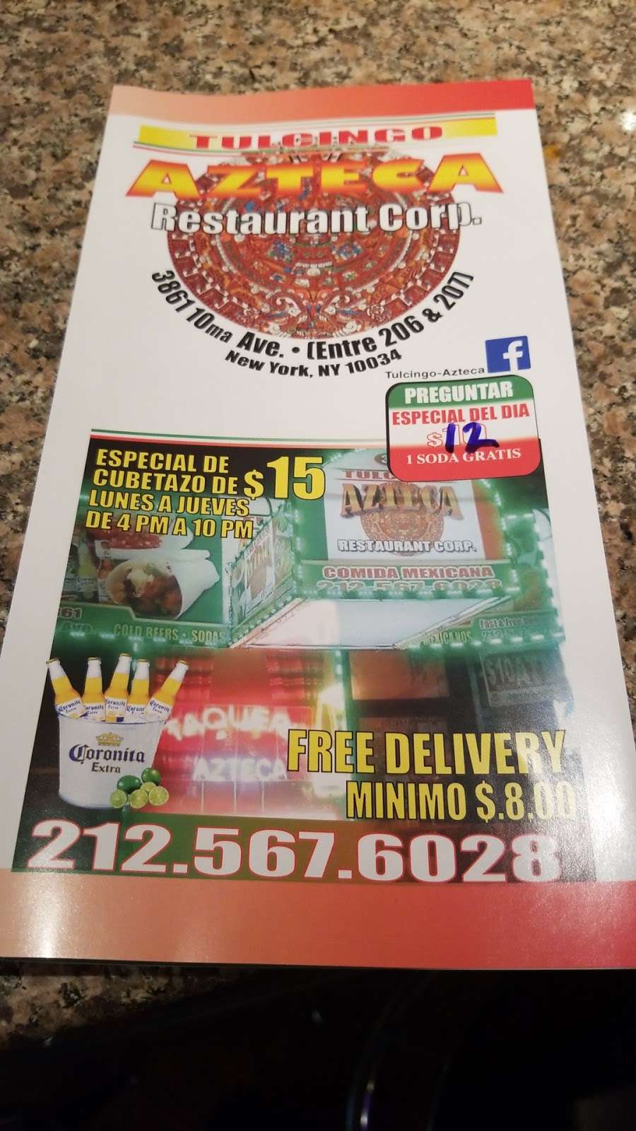 Tulcingo Azteca | 3861 10th Ave, New York, NY 10034 | Phone: (212) 567-6028