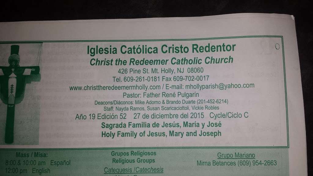 Christ Redeemer Church | 426 Pine St, Mt Holly, NJ 08060, USA | Phone: (609) 261-0181