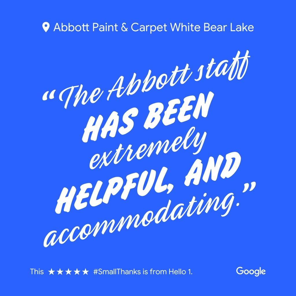 Abbott Paint & Carpet White Bear Lake | 2223 4th St, White Bear Lake, MN 55110, USA | Phone: (651) 429-3316